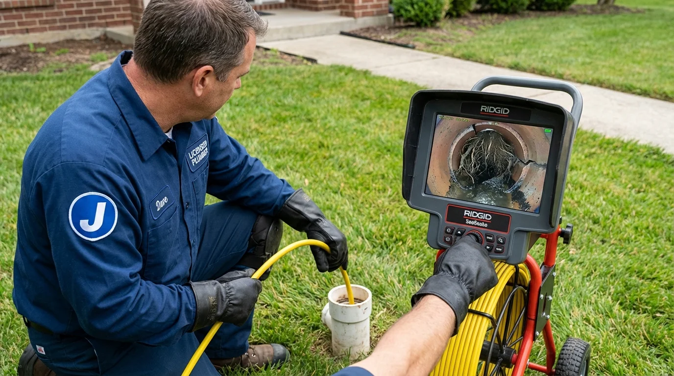 Sewer camera inspection being performed by Johns Plumbing LLC in Thonotosassa